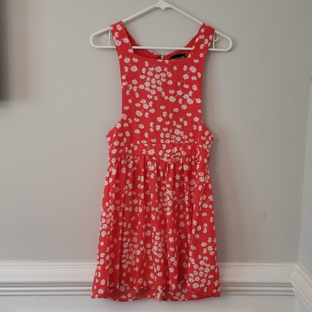 Cute Wet Seal Daisy Apron Front Dress Size M